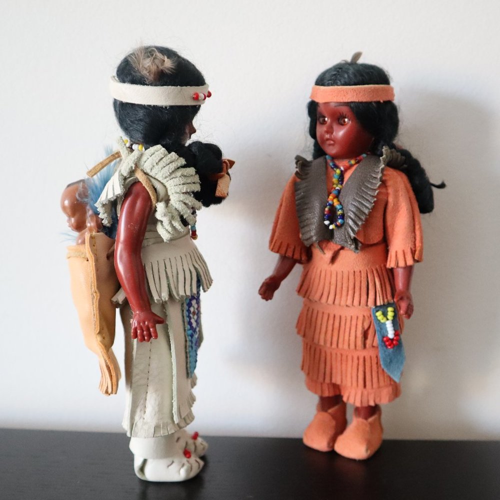 Collectible Native American dolls /  Vintage Carlson dolls Native American dolls